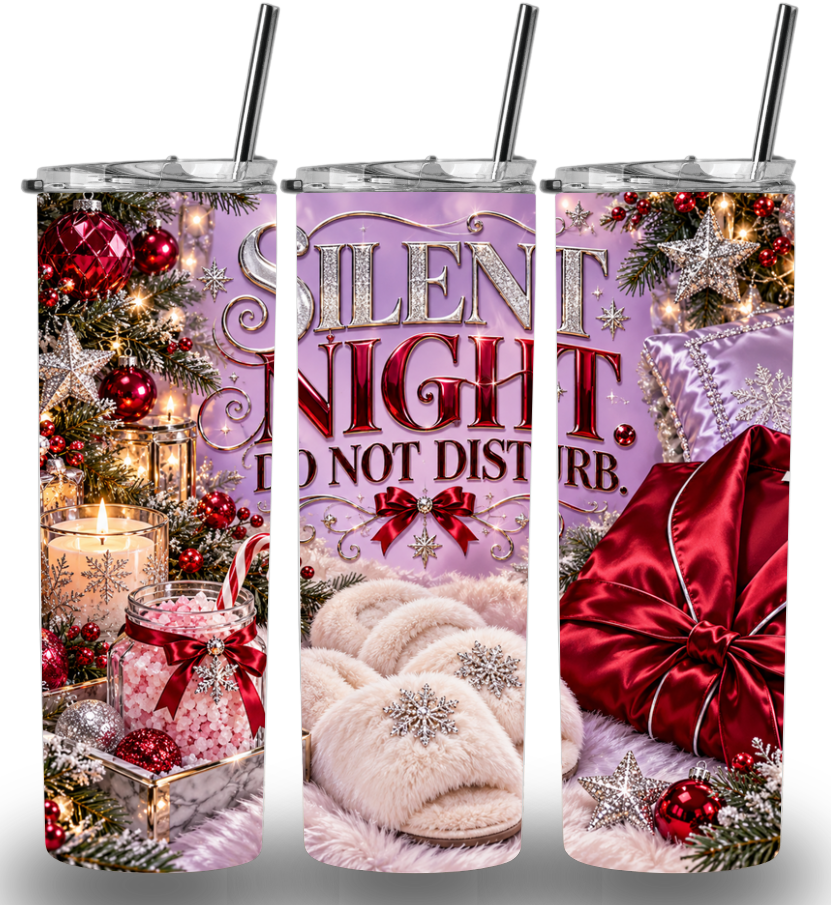 Christmas Themed Stainless Steel 20oz Custom Printed Tumbler