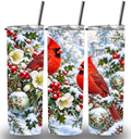 Christmas Themed Stainless Steel 20oz Custom Printed Tumbler
