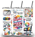 Graphic Designer Theme 20oz Custom Printed Tumbler