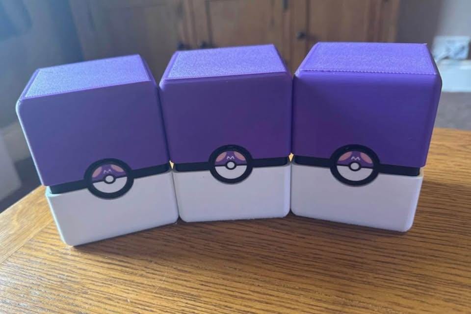 Pokémon Master Ball Deck Box 3D Printed Holds Ppto 100Cards (1 Per Purchase)