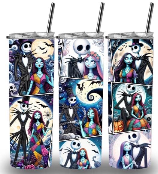 Nightmare before Christmas collage 20oz Custom Printed Tumbler