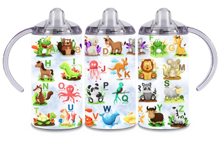 ABC’s Alphabet Animal Themed 12oz Printed Sippy / Training Cup