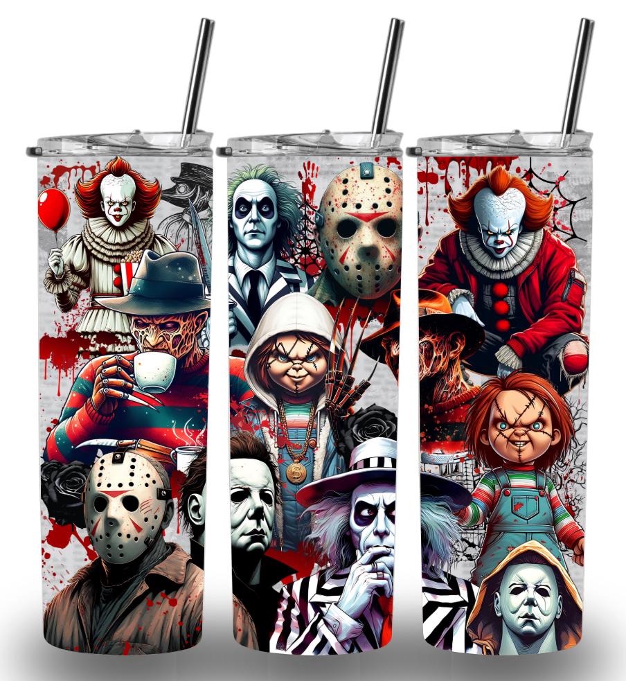 Horror Themed 20oz Custom Printed Tumbler