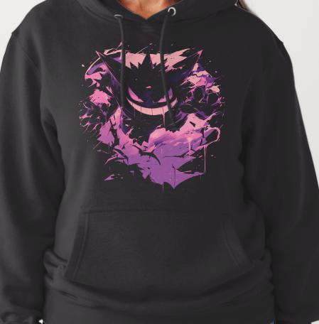 Pokemon Gengar Themed Custom Printed Hoodies (Size Available S - 4XL)