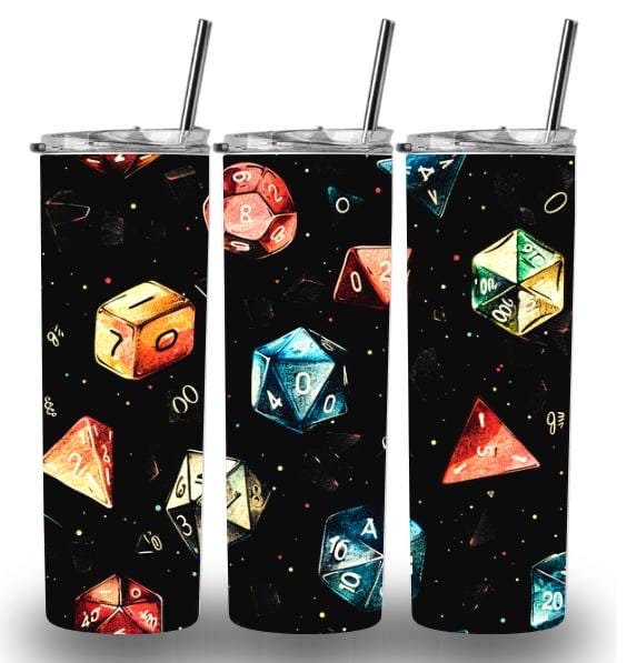 Dungeons and Dragons (D&D) 20oz Custom Printed Tumbler