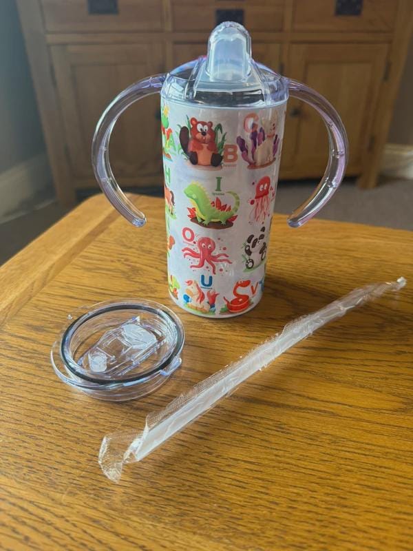 ABC’s Alphabet Animal Themed 12oz Printed Sippy / Training Cup