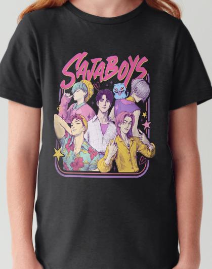 Kpop Sajaboys Themed Custom Printed T-shirt (Sizes: 3-15 Years )