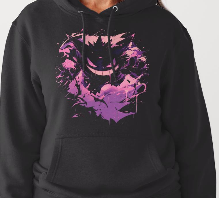 Pokemon Gengar Themed Custom Printed Hoodies (Size Available S - 4XL)