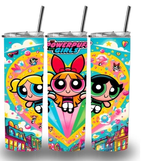Powerpuff girls 20oz Custom Printed Tumbler
