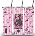 Billie Ellish Pink 20oz Custom Printed Tumbler