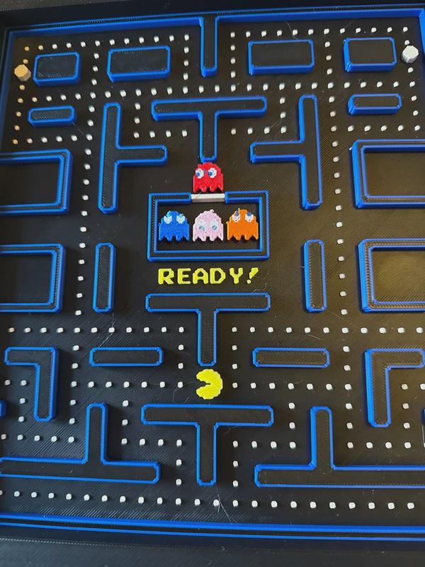 PAC-Man Retro Video Game (9.5x8.5inch) 3D printed wall Mountable Frame