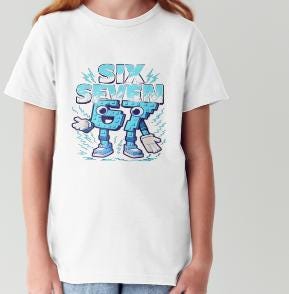 67 Brainrot Kids Meme Themed Custom Printed T-shirt (Sizes: 3-15 Years)