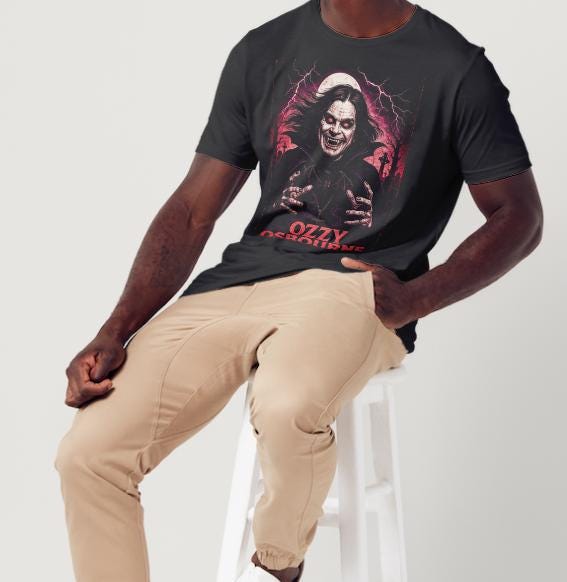 Ozzy Osborne Themed Custom Printed T-Shirt / Hoodies (Size Available S - 4XL)