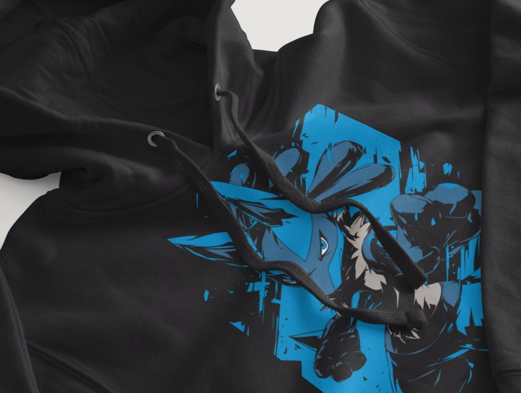 Pokemon Lucario Custom Printed Hoodies (Size Available S - 4XL)