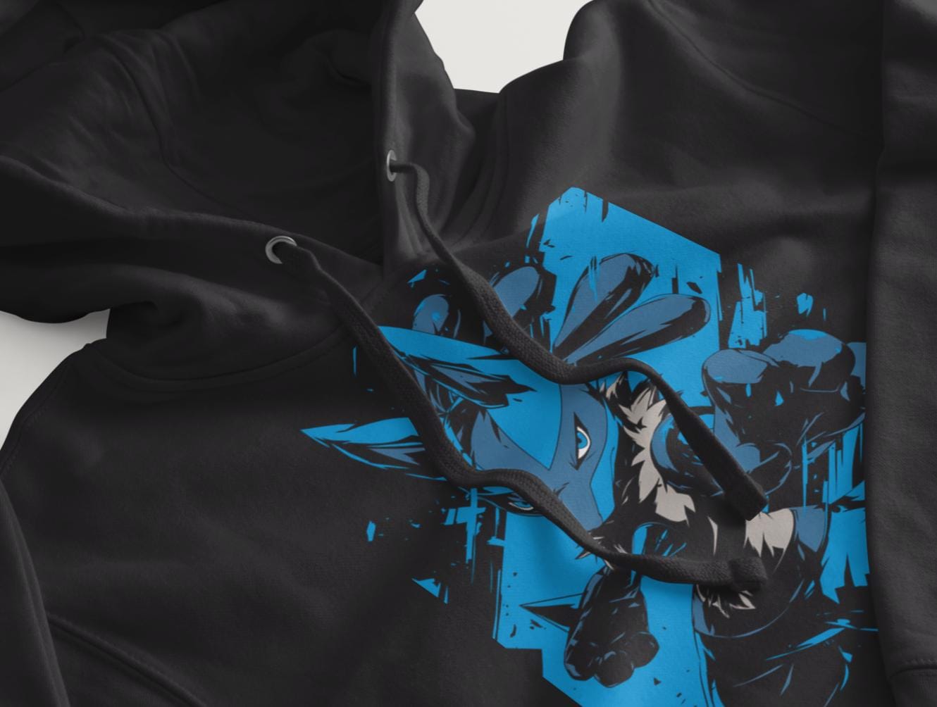 Pokemon Lucario Custom Printed Hoodies (Size Available S - 4XL)