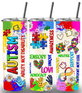 Autism Awareness 20oz Custom Printed Tumbler