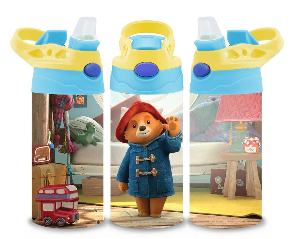 Cute Bear Themed 12oz Printed Childrens Tumbler Cup With Silcone Sprout Sport Lid