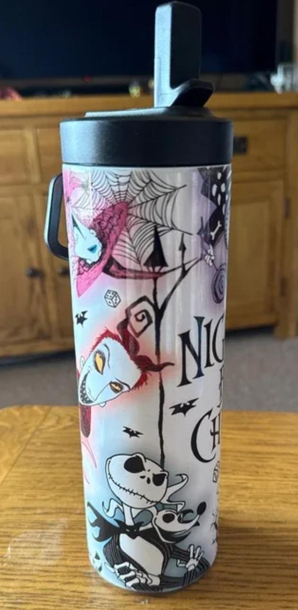 The Nightmare Before Christmas 20oz Screw Lid Custom Printed Tumbler