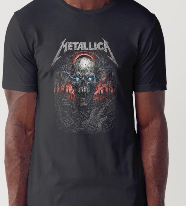 Metalica Rock Bands Custom Printed T-shirt (Size Available XS - 4XL)