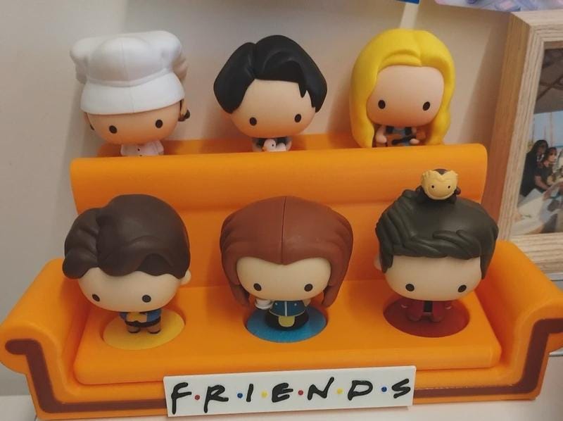 Friends McDonald Figures Couch Stand 3D Printed