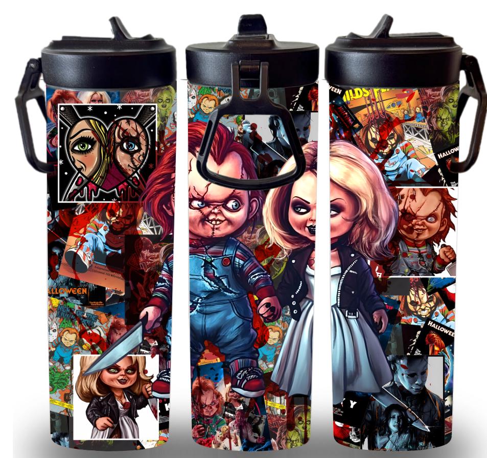 Chucky Themed 20oz Screw Lids Custom Printed Tumbler
