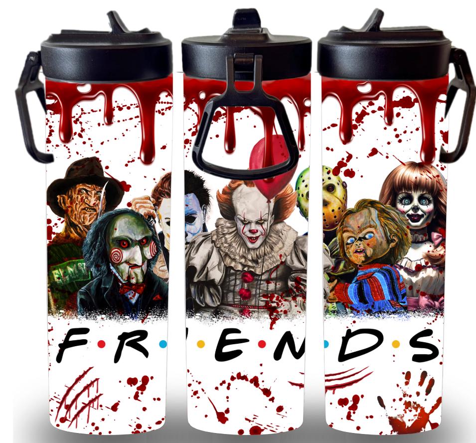 Horror Themed 20oz Screw Lid Custom Printed Tumbler