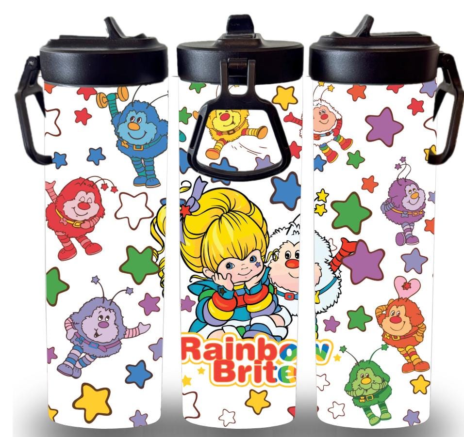 Rainbow Brite 20oz Screw Lids Custom Printed Tumbler