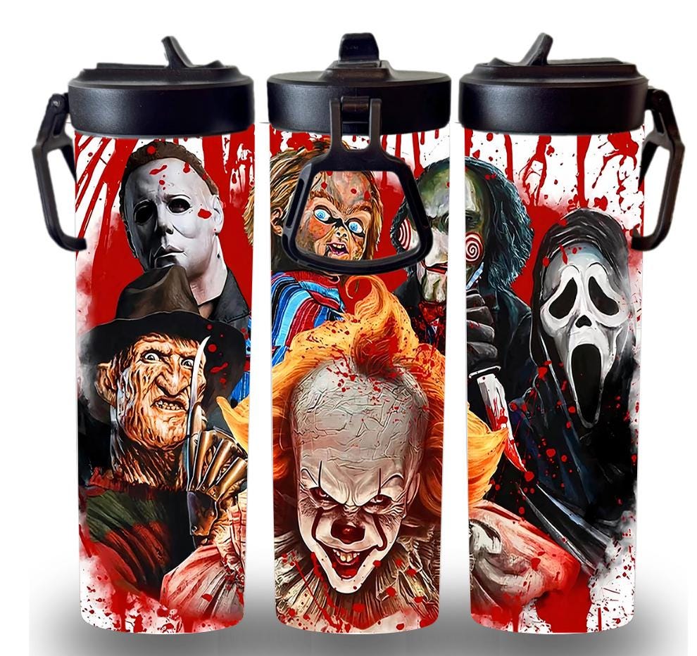 Horror Themed  20oz Screw Lids Custom Printed Tumbler