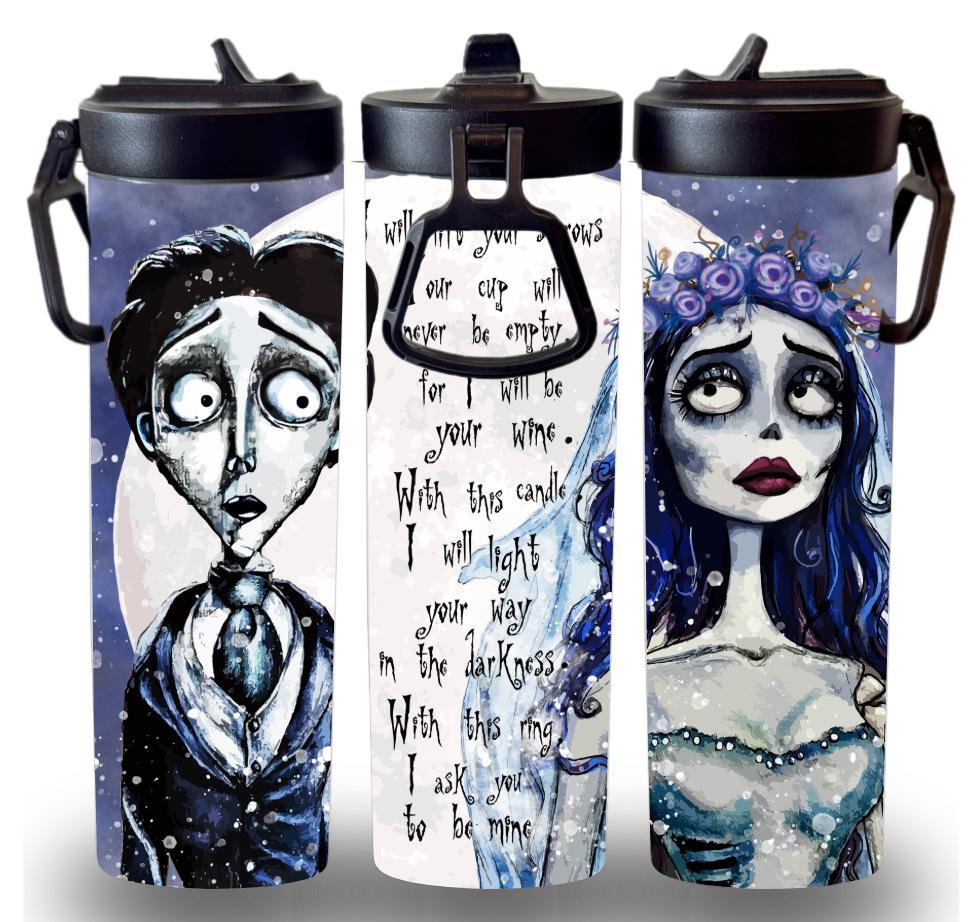 Corpse Bride 20oz Screw Lids Custom Printed Tumbler