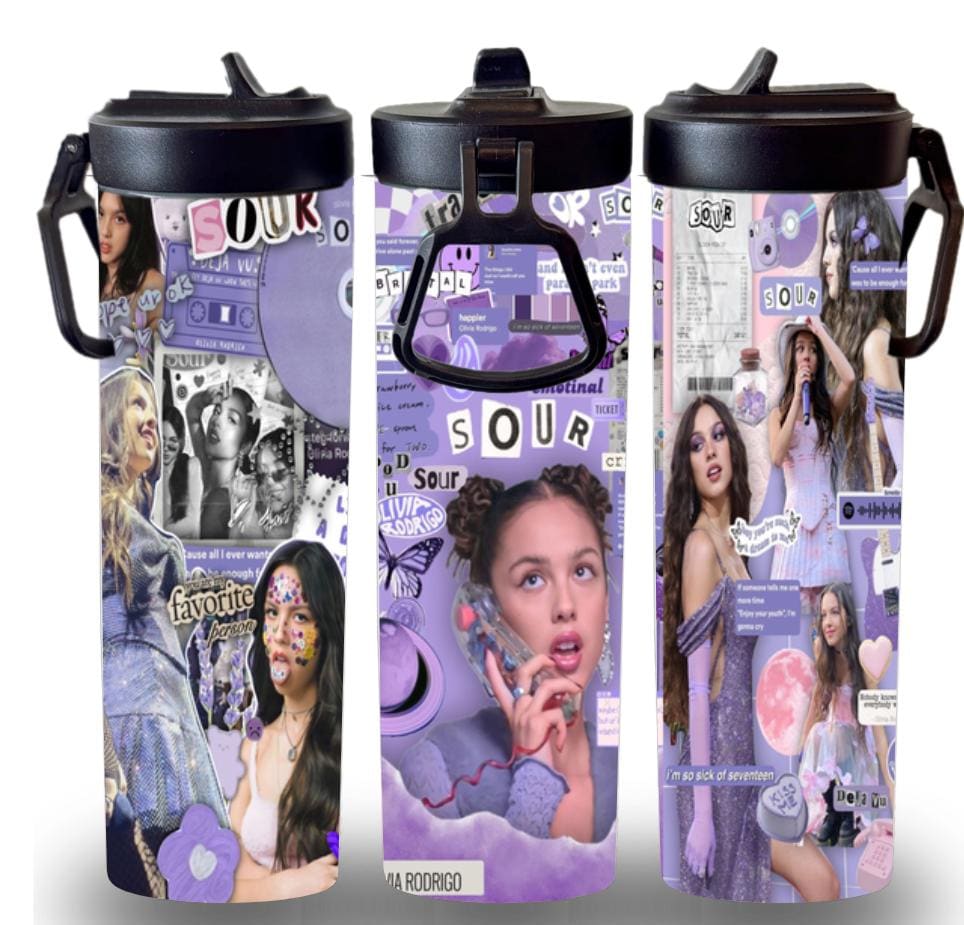 Olivia Rodrigo 20oz Screw Lids Custom Printed Tumbler