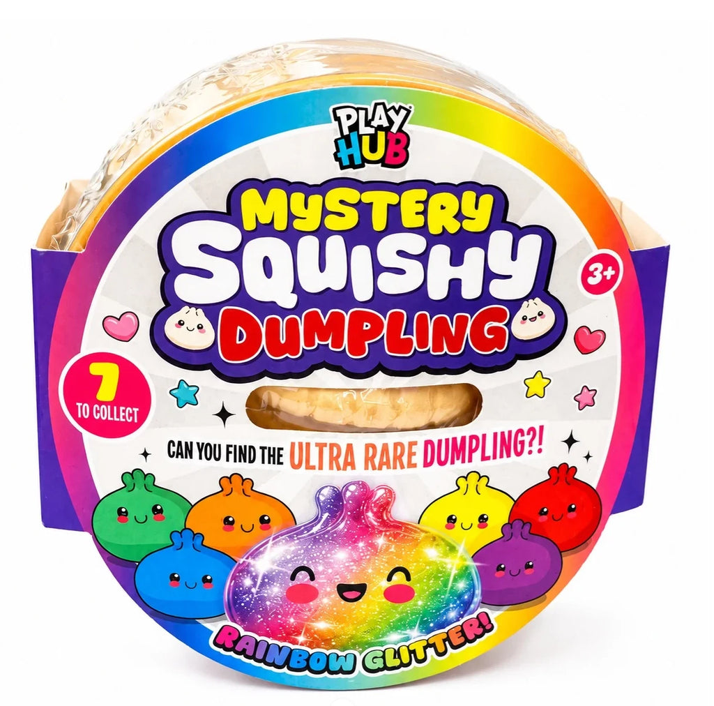 RMS Playhub Mystery Squishy Dumpling Rainbow Glitter Squeezable Stress Toy