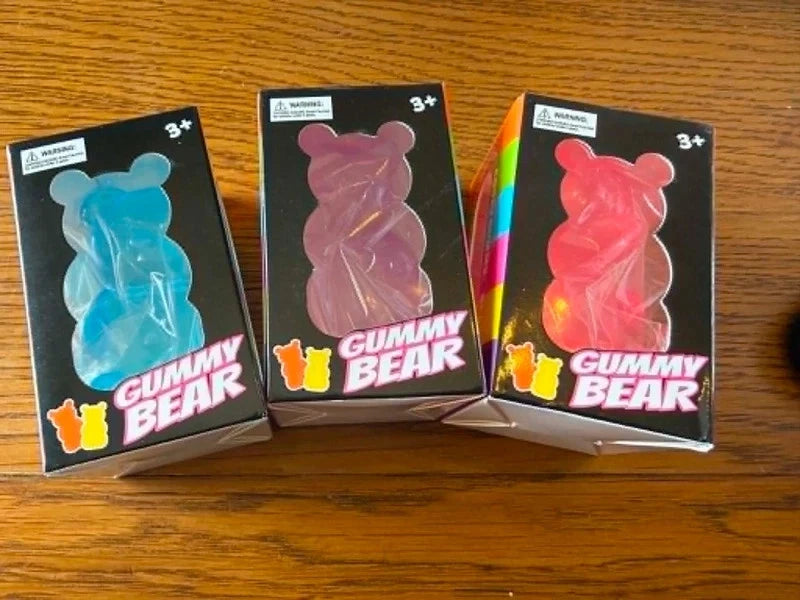 Soft Bear Squishy Squeezable Squeeze Ball Stress Reliever Toy, Multicolour x3