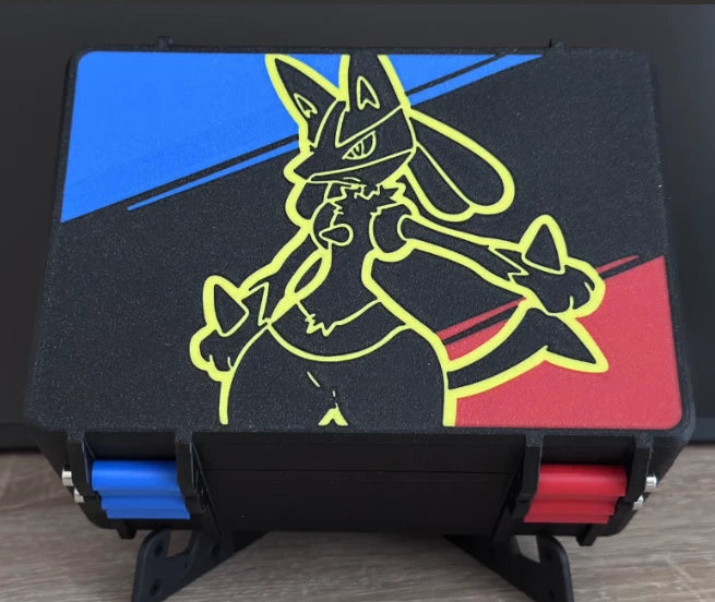 Pokemon Lucario Toploader Rugged Box upto 100 cards